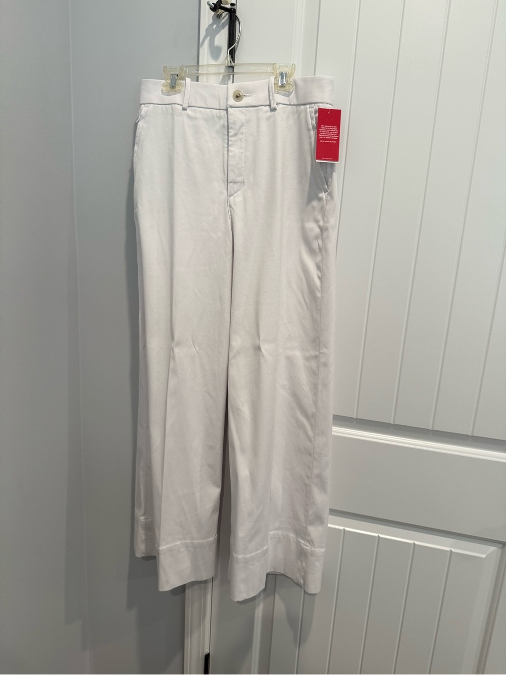 SPANX Women’s White Wide-Leg Chinos